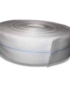 Egg belt 150mm white PP per rm woven